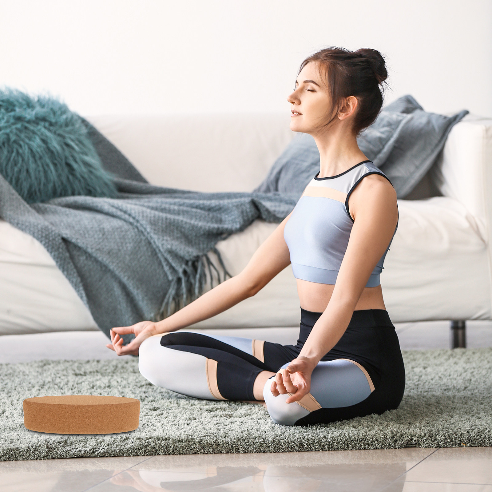 Yoga Block Cork - Blocco Yoga Ovale in Sughero, Materiale