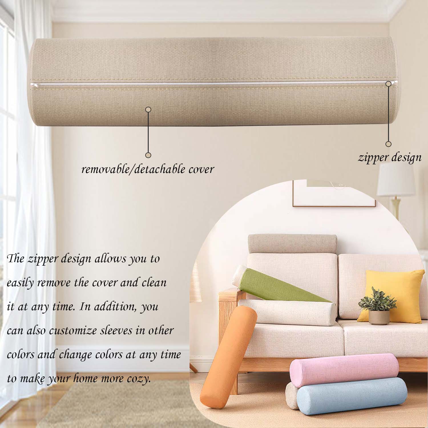 Cuscino lungo rotondo in vellu - Bolster Cushion Round recensione e prezzo